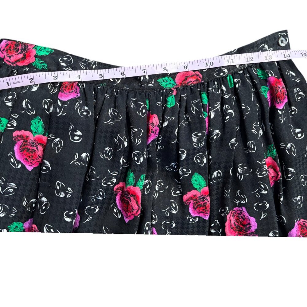 Jason Prescott Petite Silk Skirt‎ Set sz 8P Floral Asian 80s 2-Piece Vintage - Picture 10 of 11